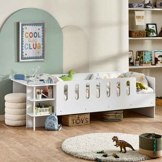 Julian Bowen Vision Kids Low Sleeper Bed White - with desk