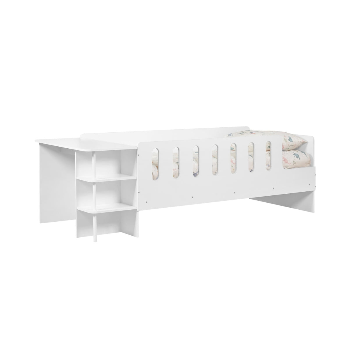 Julian Bowen Vision Kids Low Sleeper Bed White - with desk