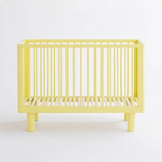 KARL & FRIC Nox cot 120 x 60cm yellow inc conversion rail