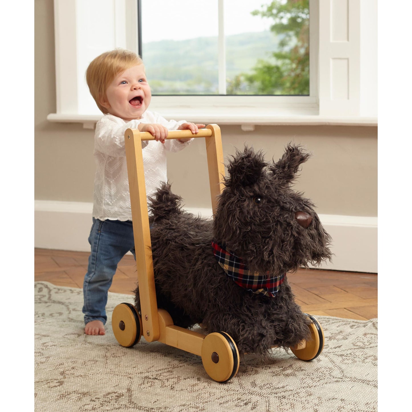 Little Bird Told Me Scottie Dog Push Along Baby Walker