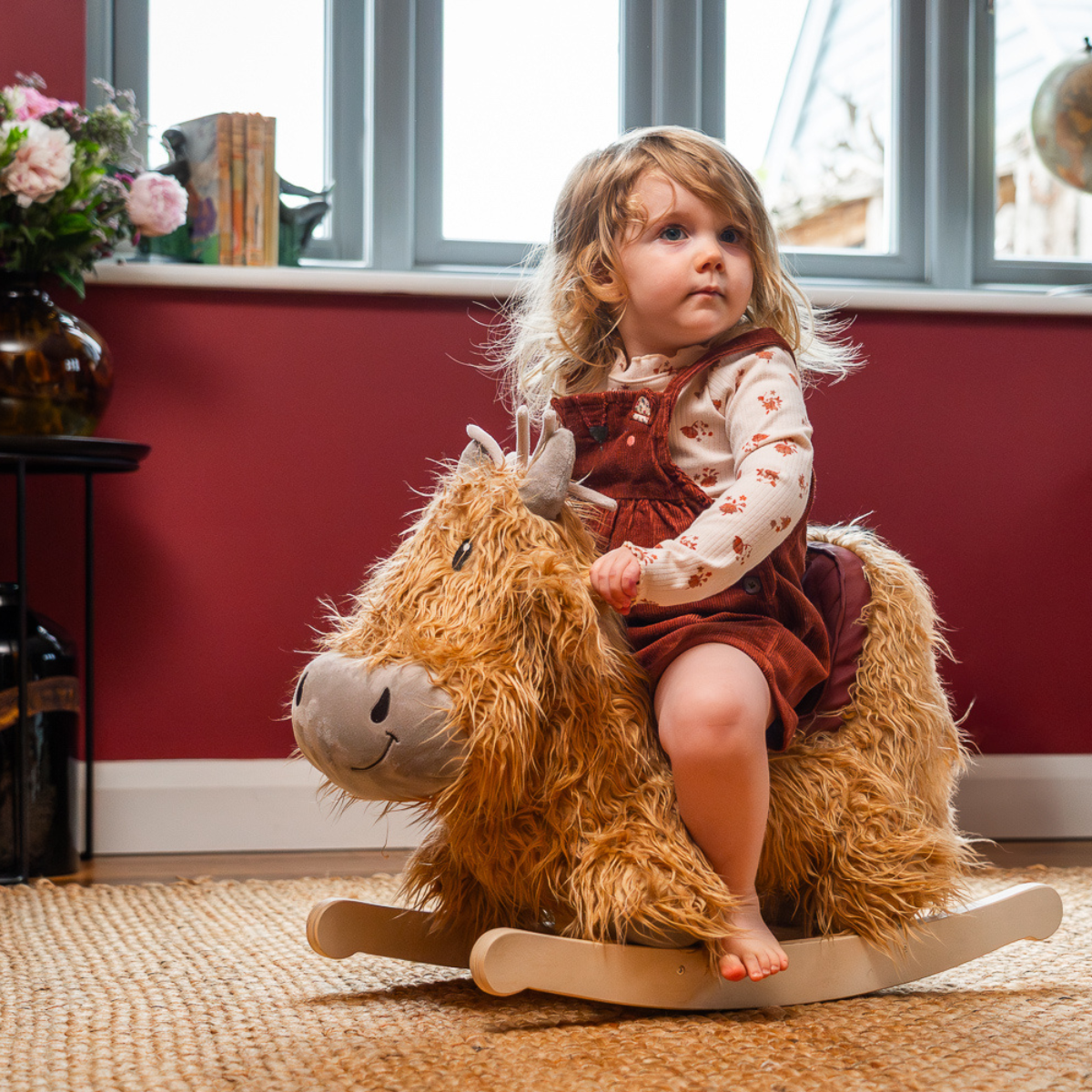 Little Bird Told Me Hubert Rocking Highland Cow (9m+)