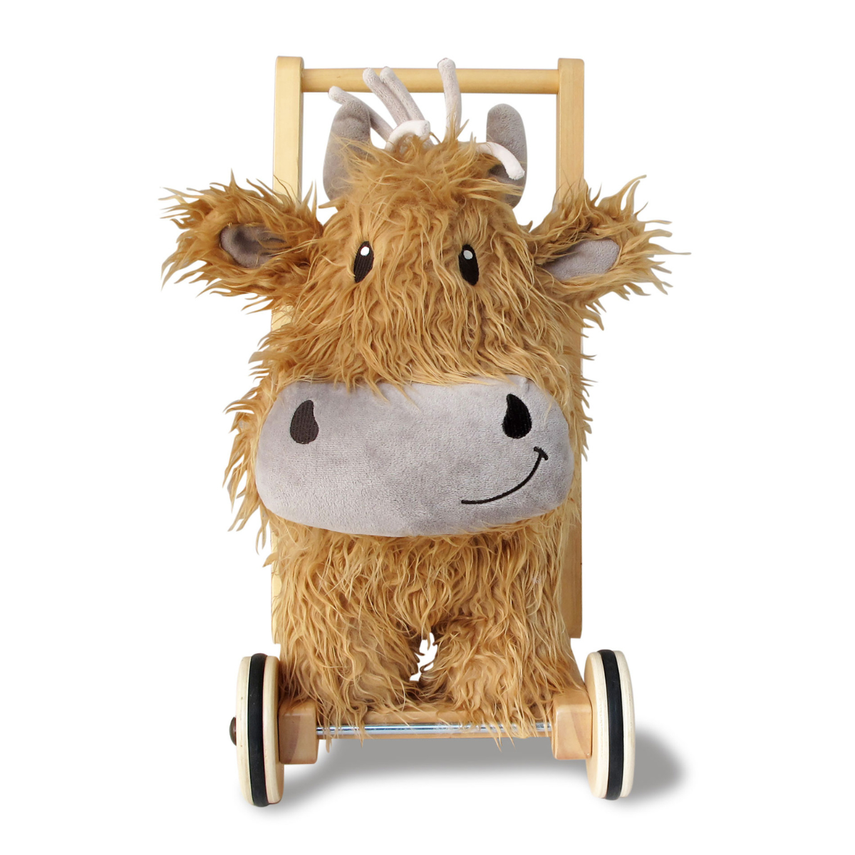 Little Bird Told Me Hubert Highland Cow Push Along Baby Walker