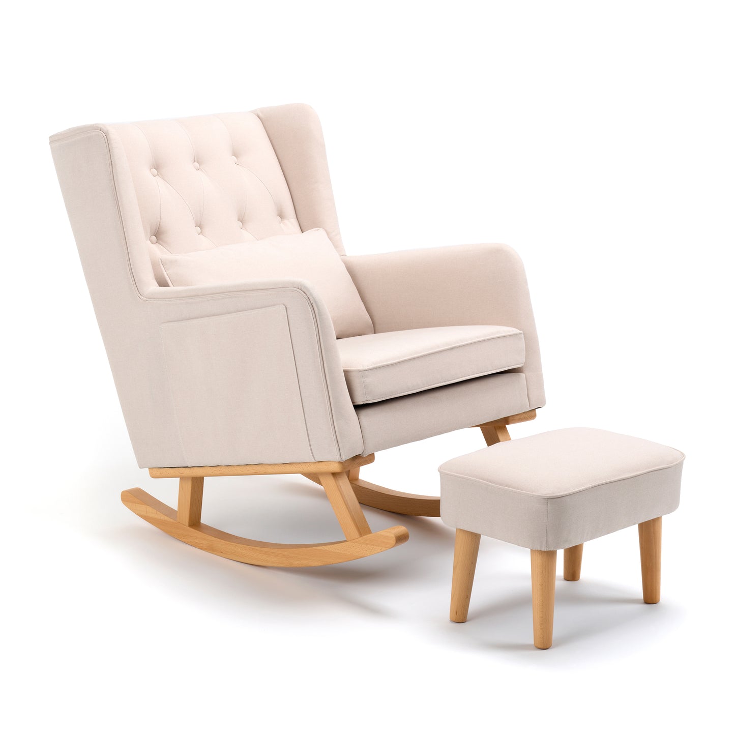 Babymore Lux Nursing Chair with Stool Cream