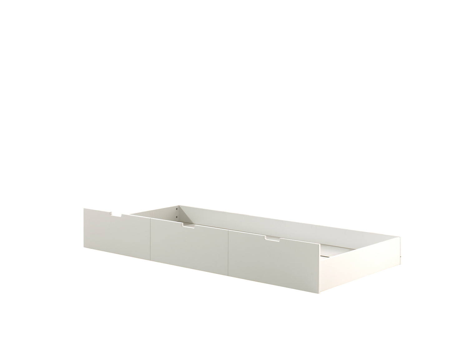 VIPACK MARGRIT White underbed storage drawer on a plain white background
