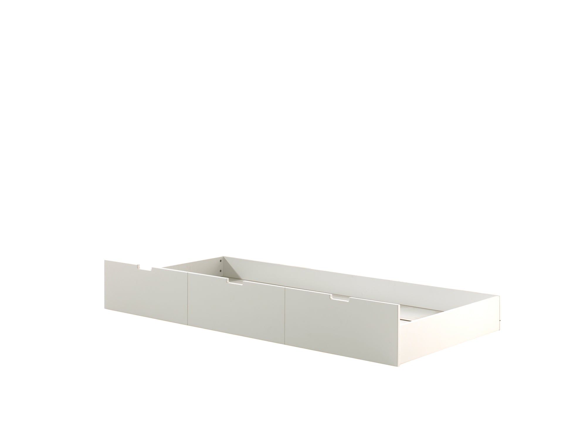 VIPACK MARGRIT White underbed storage drawer on a plain white background
