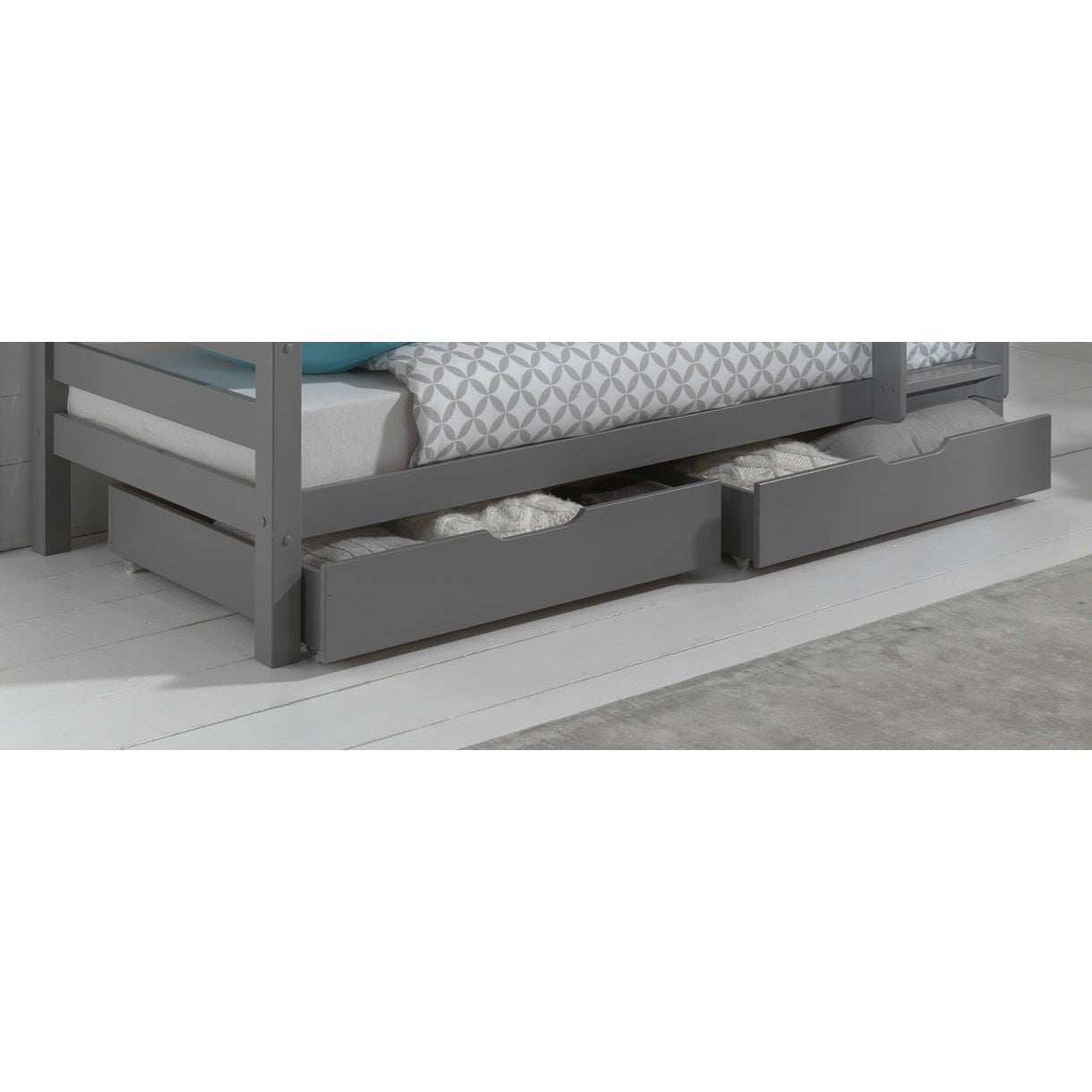 VIPACK PINO pair of drawers for bunk beds grey