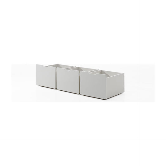 VIPACK PINO set of 3 drawers for mid sleeper low white