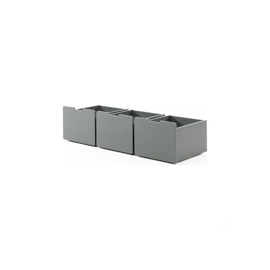 VIPACK PINO set of 3 drawers for mid sleeper low grey