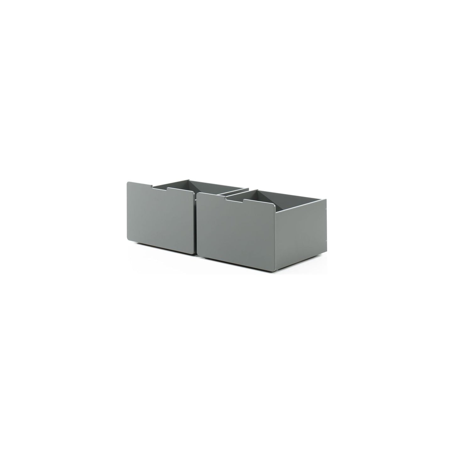 VIPACK PINO European single mid sleeper low 90 X 200cm with ladder & slide & storage drawers grey