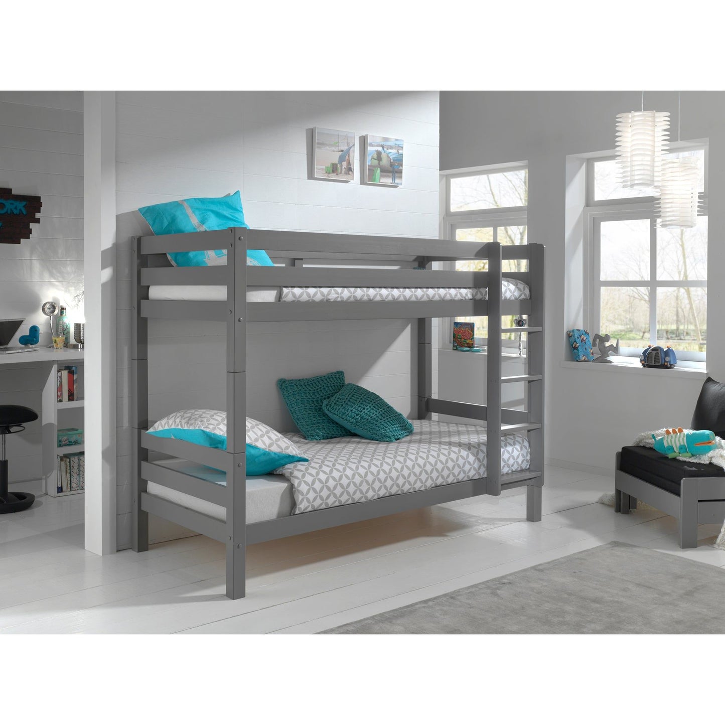 VIPACK PINO bunk bed 90 X 200cm grey