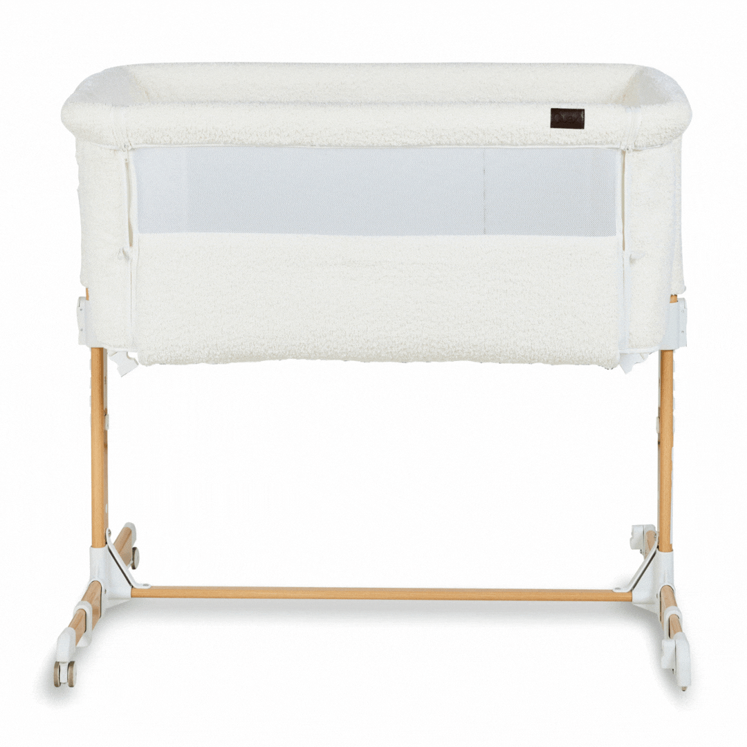Quax Co-Sleeper Side by Side Natural Bouclé Cream