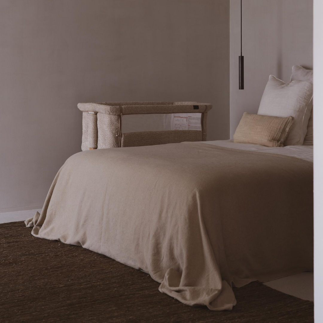 Quax Co-Sleeper Side by Side Natural Bouclé Sheep