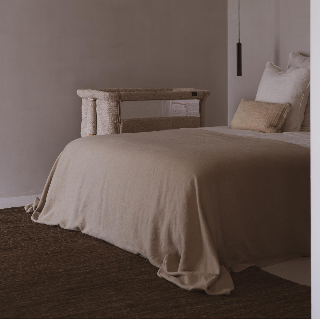 Quax Co-Sleeper Side by Side Natural Bouclé Sheep