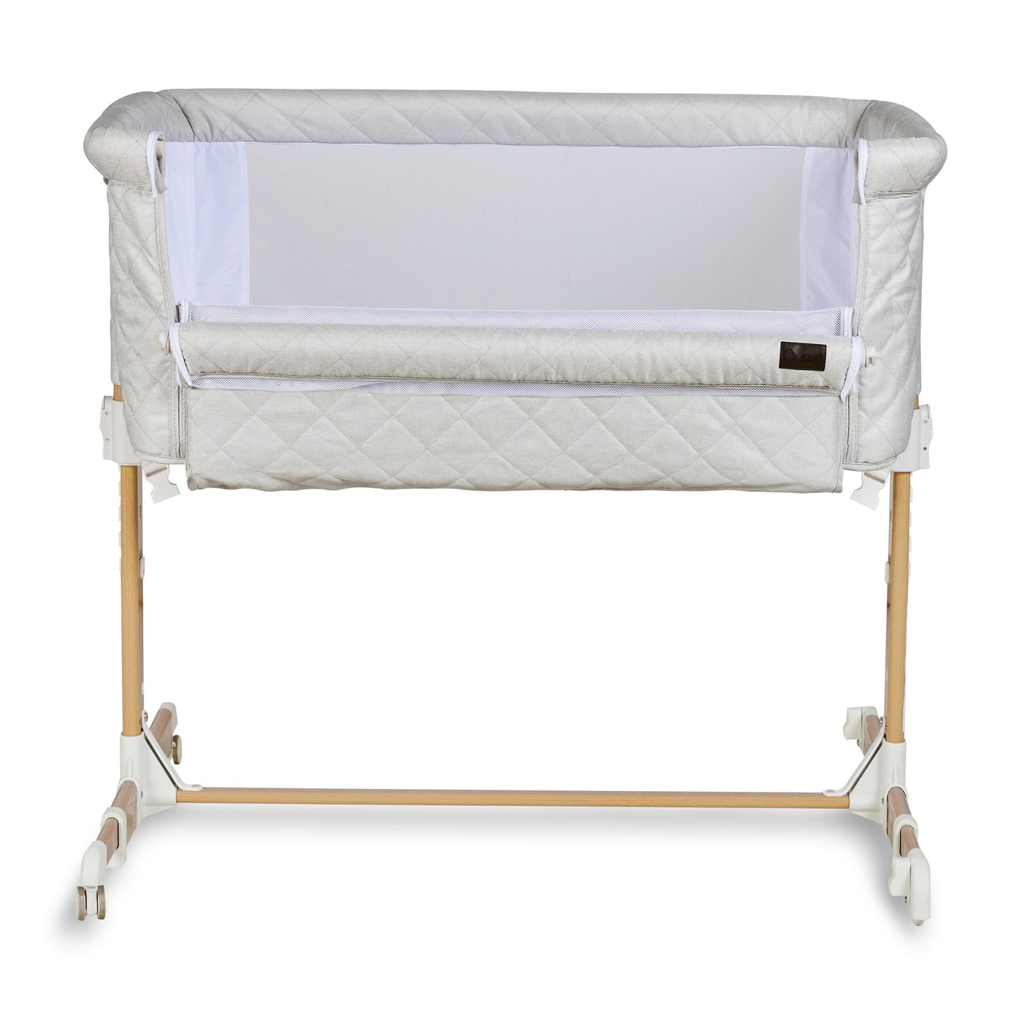 Quax Co-Sleeper Side by Side Natural Quilted Clay