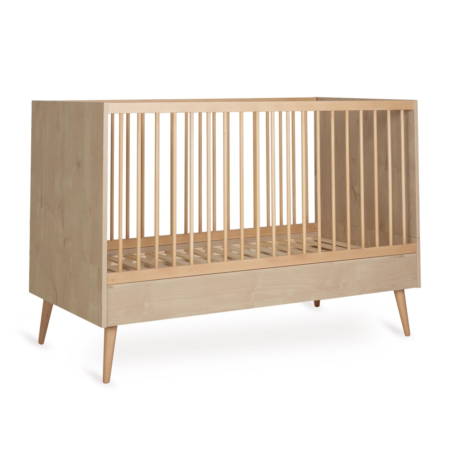Quax Cocoon Convertible Cot Bed 140 x 70 cm Natural Oak