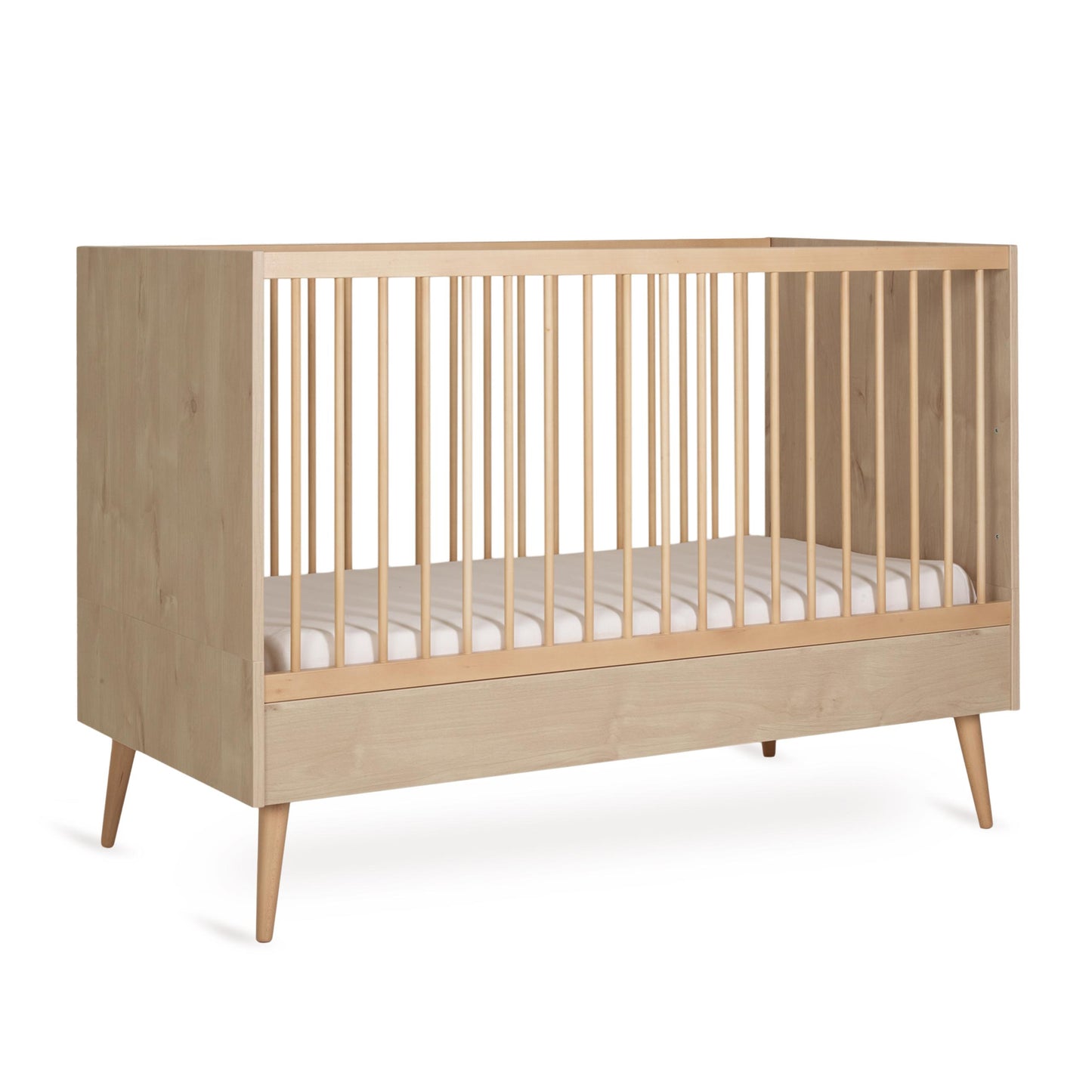 Quax Cocoon Convertible Cot Bed 140 x 70 cm Natural Oak