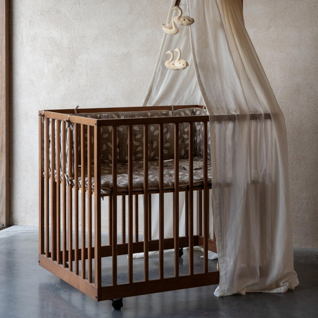 Quax Mori baby & toddler playpen walnut