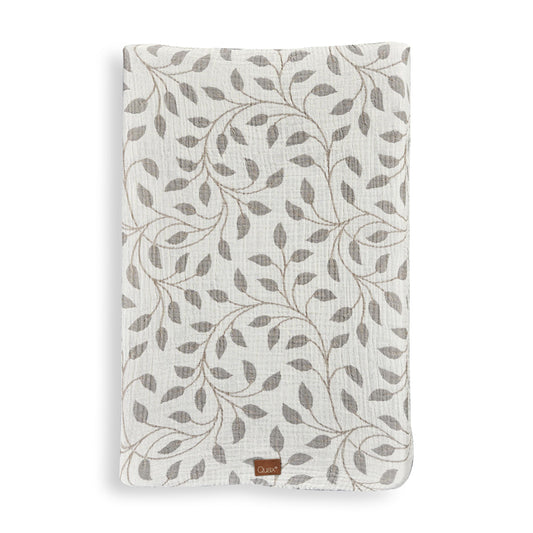 Quax Muslin Changing Pad Cover Natural Collection Leaf