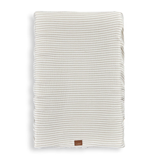 Quax Muslin Changing Pad Cover Natural Collection Stripes