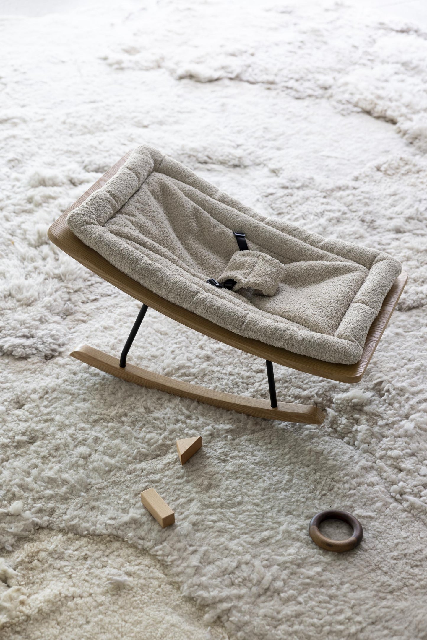 Quax Rocking Baby Bouncer Bouclé Sheep