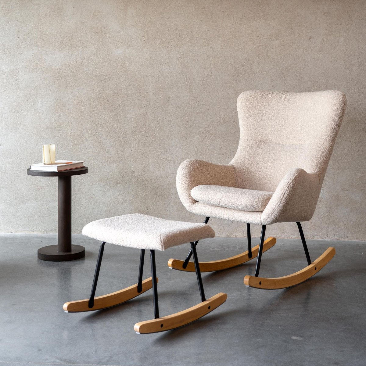 Foot Stool Basic Quax Rocking Chair Basic & Nordic Footstool Sheep Beige – The Perfect ...