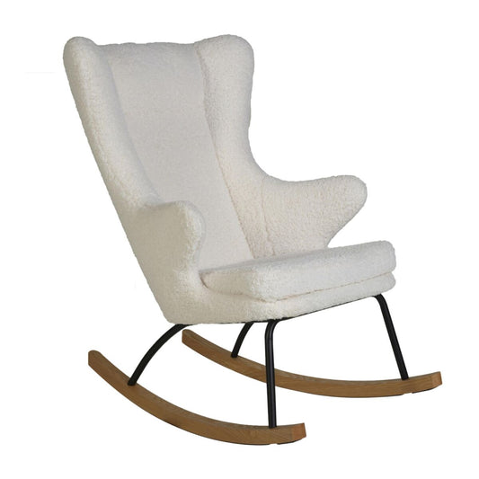 Quax Rocking Chair De Luxe Adult Teddy White