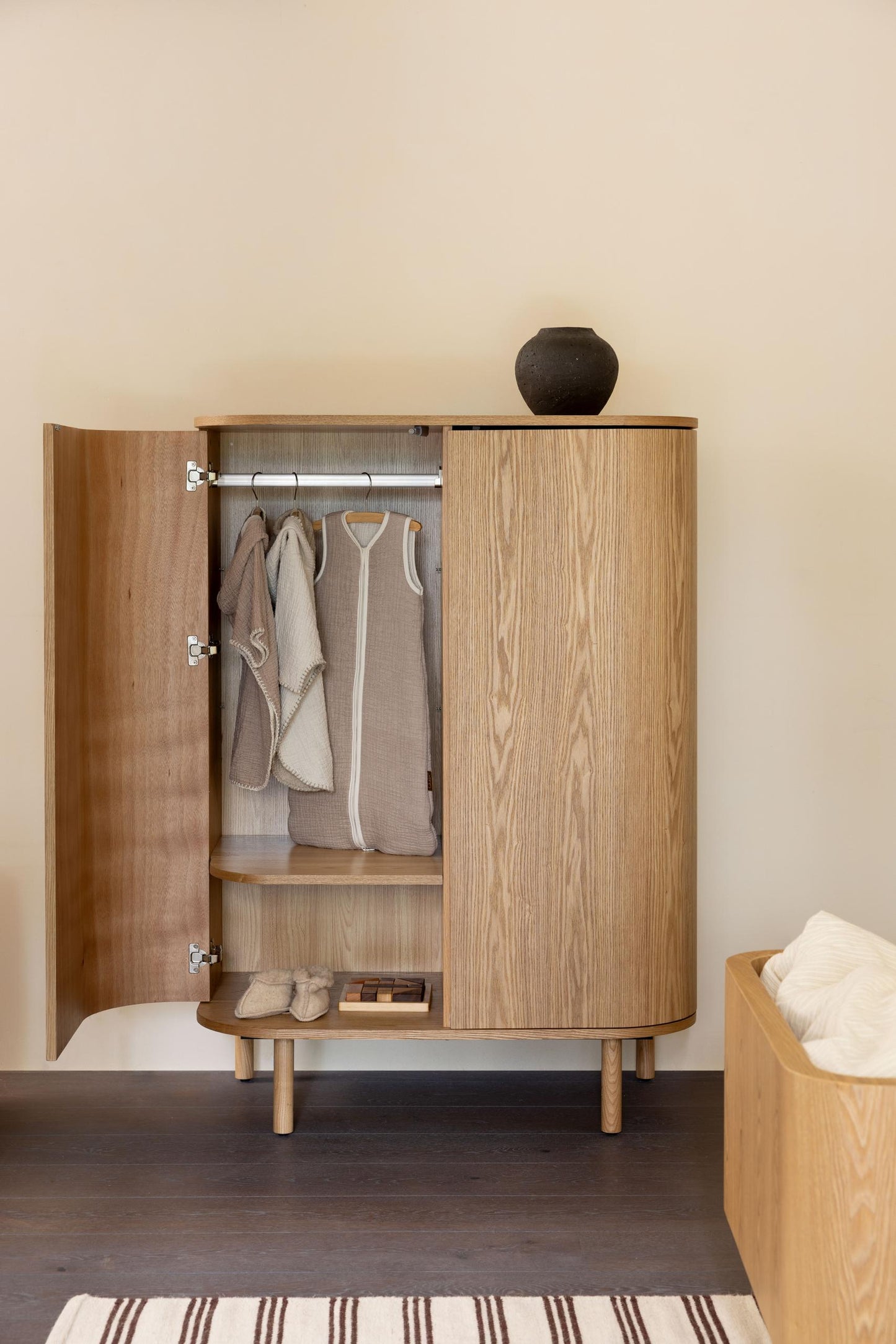 Quax Yume Wardrobe Round Doors Natural Ash