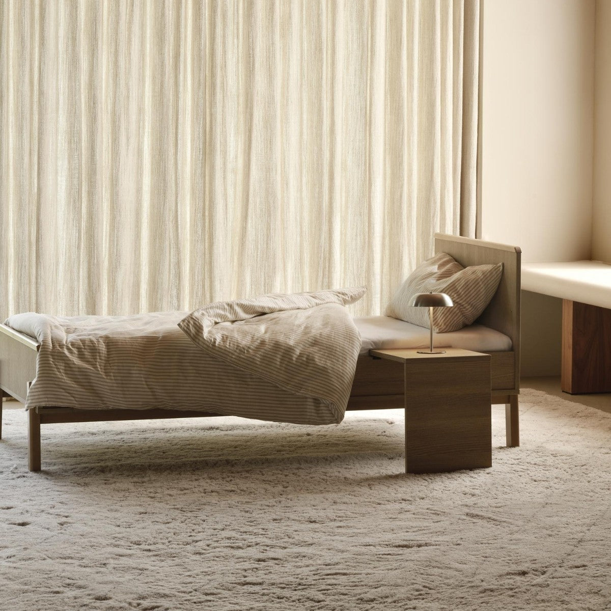 Quax Ashi Junior Kit 170x70cm Honey Ash for convertible cot bed in bedroom with neutral decor