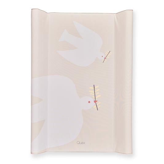 Quax Dove of Peace wedge baby changing mat 70x50cm with anti roll raised sides on white background