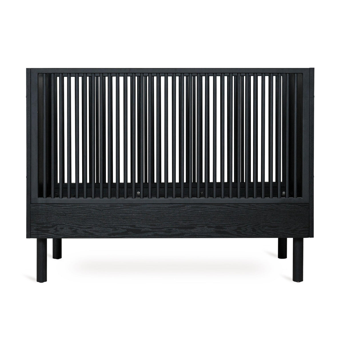 Quax Hai No Ki Black Ash baby cot 120x60cm with solid ash wood spindles