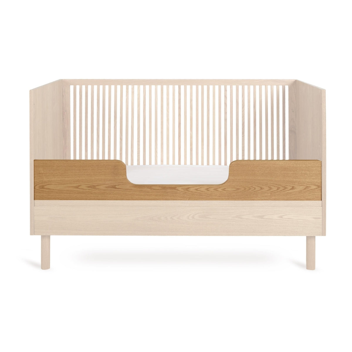 Quax Hai No Ki 140 x 70cm safety rail in Natural Ash on white background