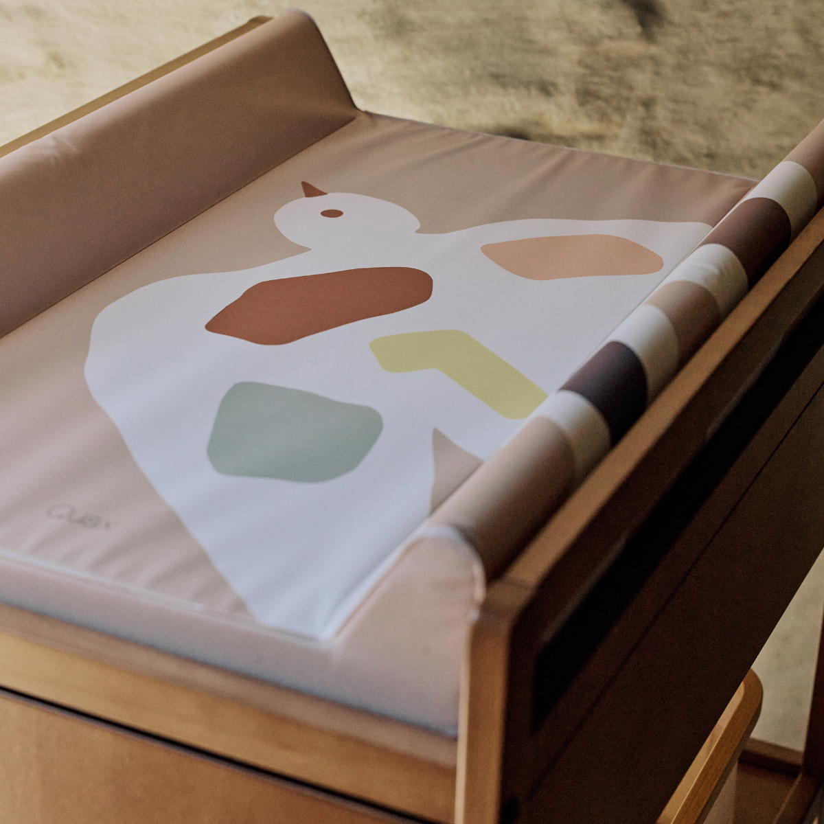 Quax Abstract Bird wedge baby changing mat on 70x50cm quax mori baby changing table