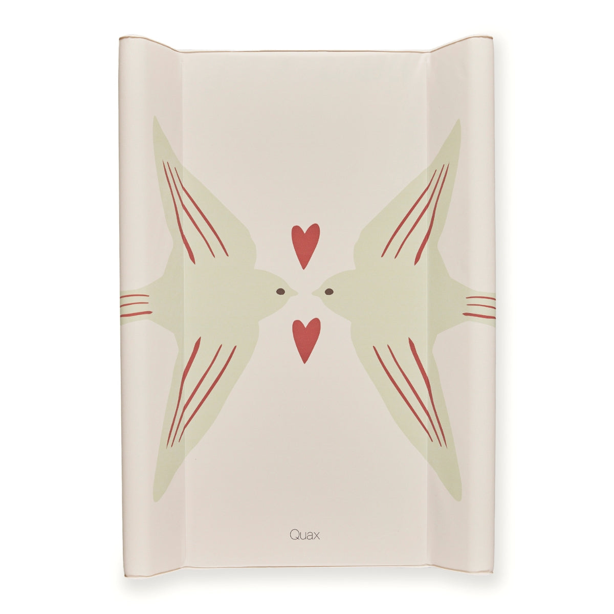 Quax Love Bird wedge baby changing mat on plain white background