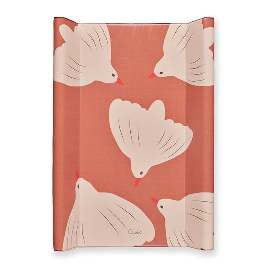 Quax Happy Birds wedge baby changing mat 70x50cm with raised sides on white background
