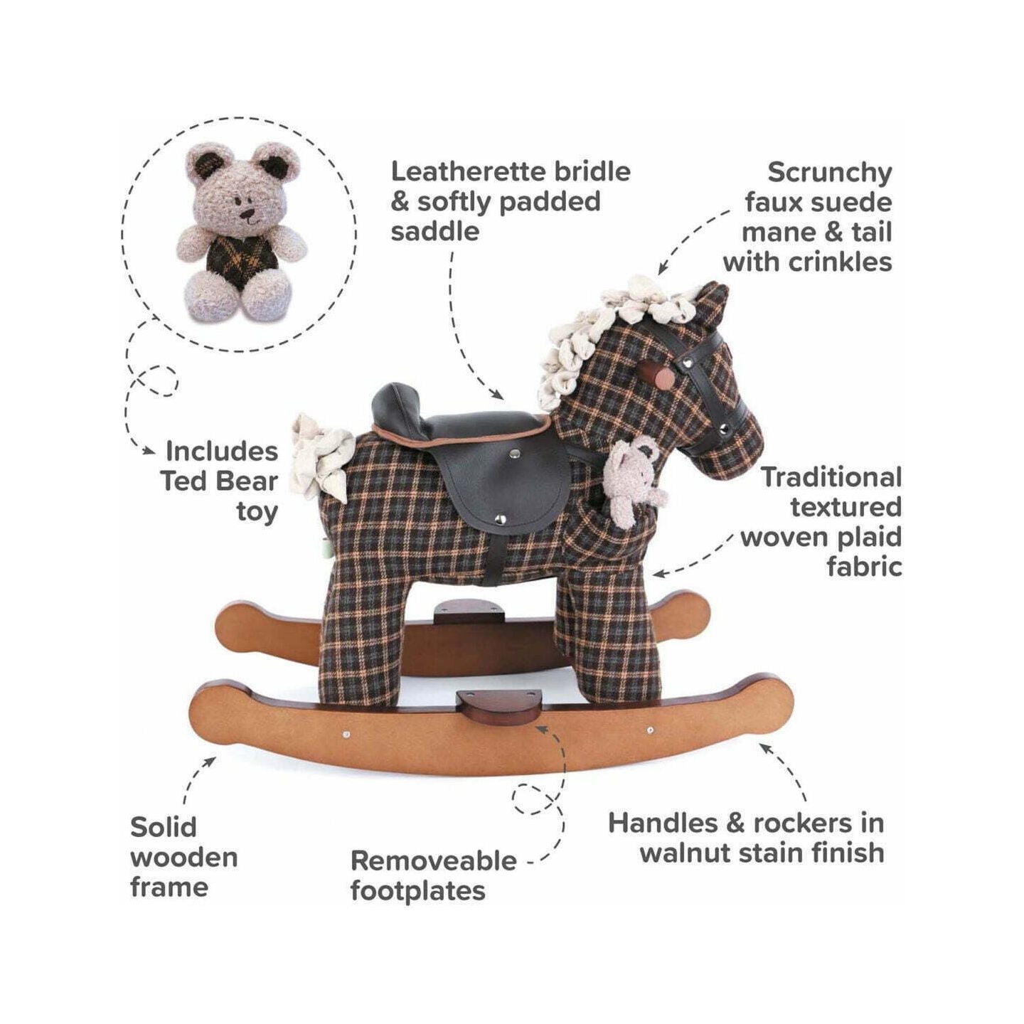 Little Bird Told Me Rocking Horse Rufus & Ted (12m+)