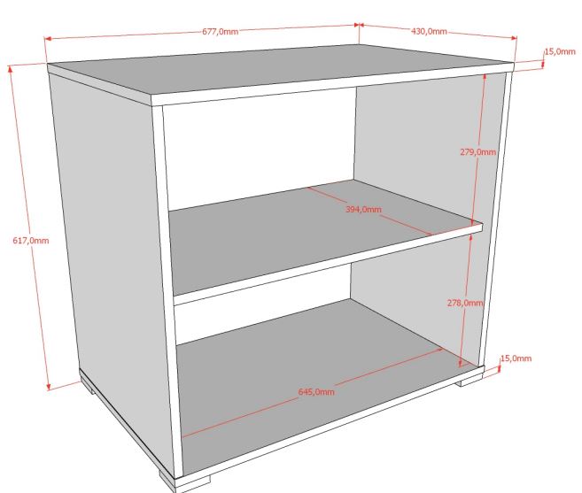 VIPACK SAM European mid sleeper 90 X 200 cm oak with storage drawers & shelving unit