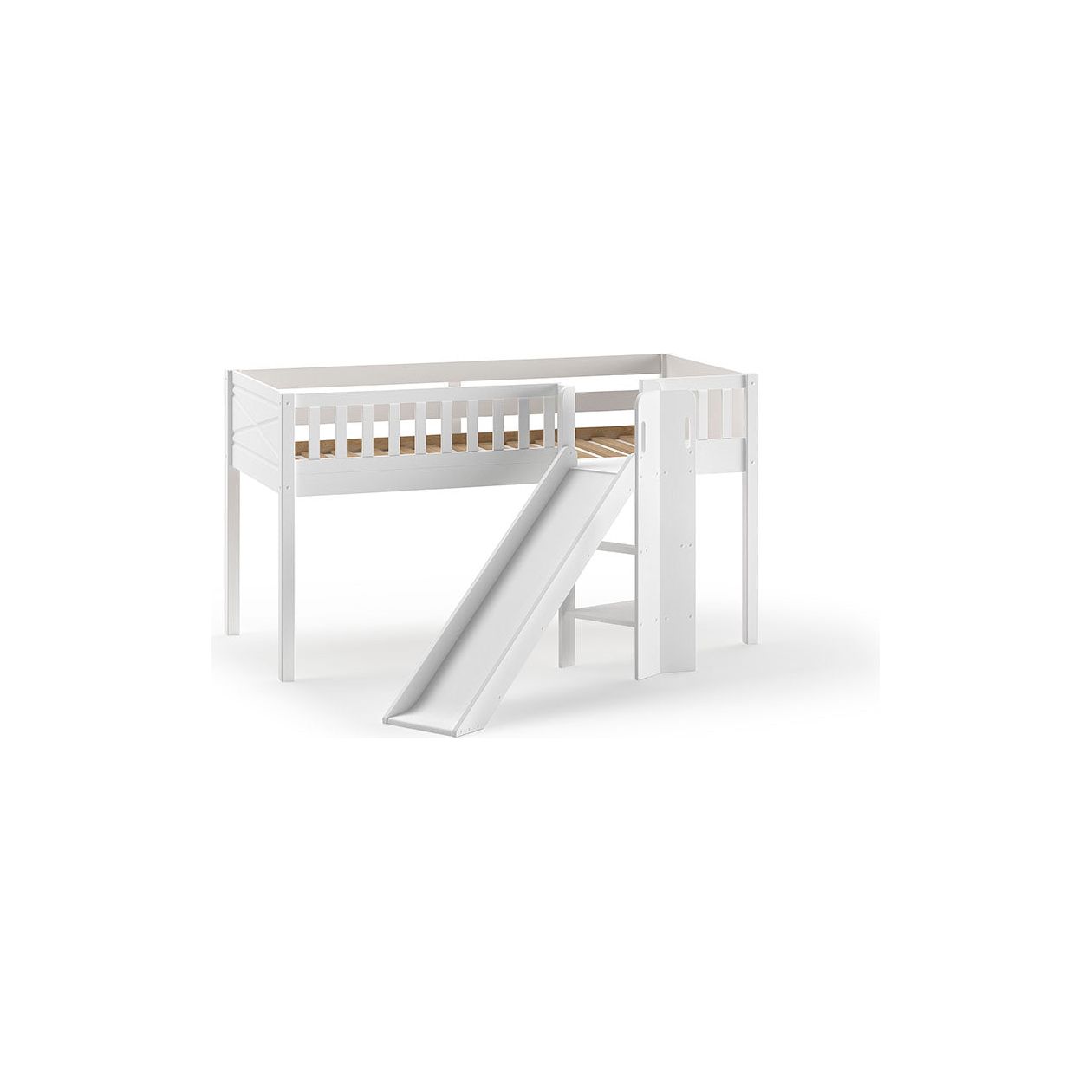 VIPACK SCOTT European single mid sleeper 90 X 200 cm white with slide