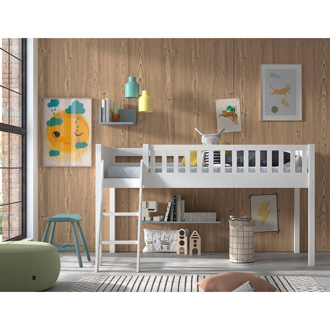 VIPACK SCOTT European single mid sleeper 90 X 200 cm white