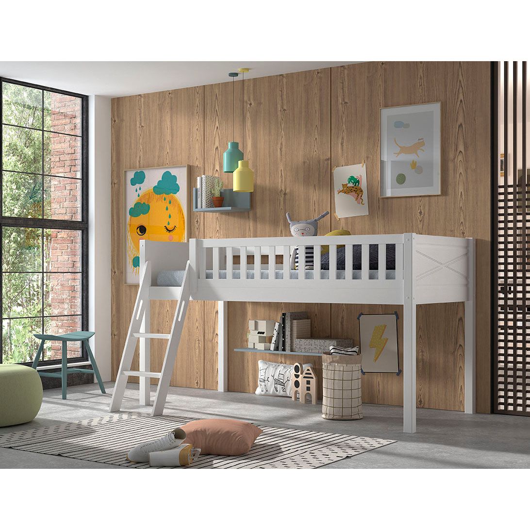 VIPACK SCOTT European single mid sleeper 90 X 200 cm white
