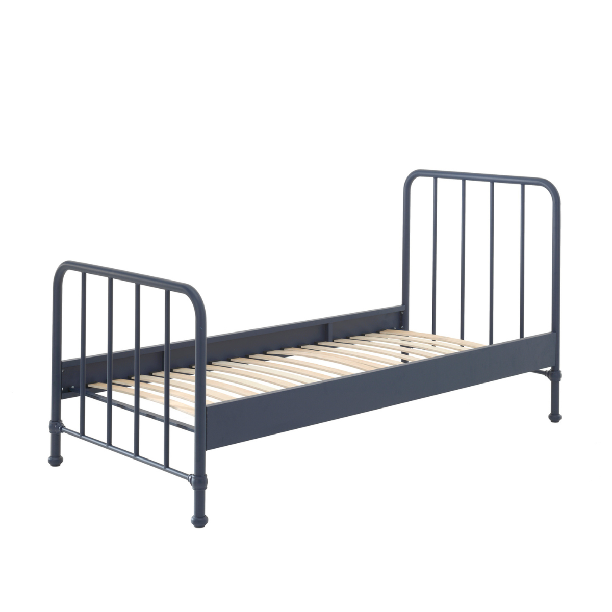 VIPACK BRONXX European single bed 90 X 200cm blue denim