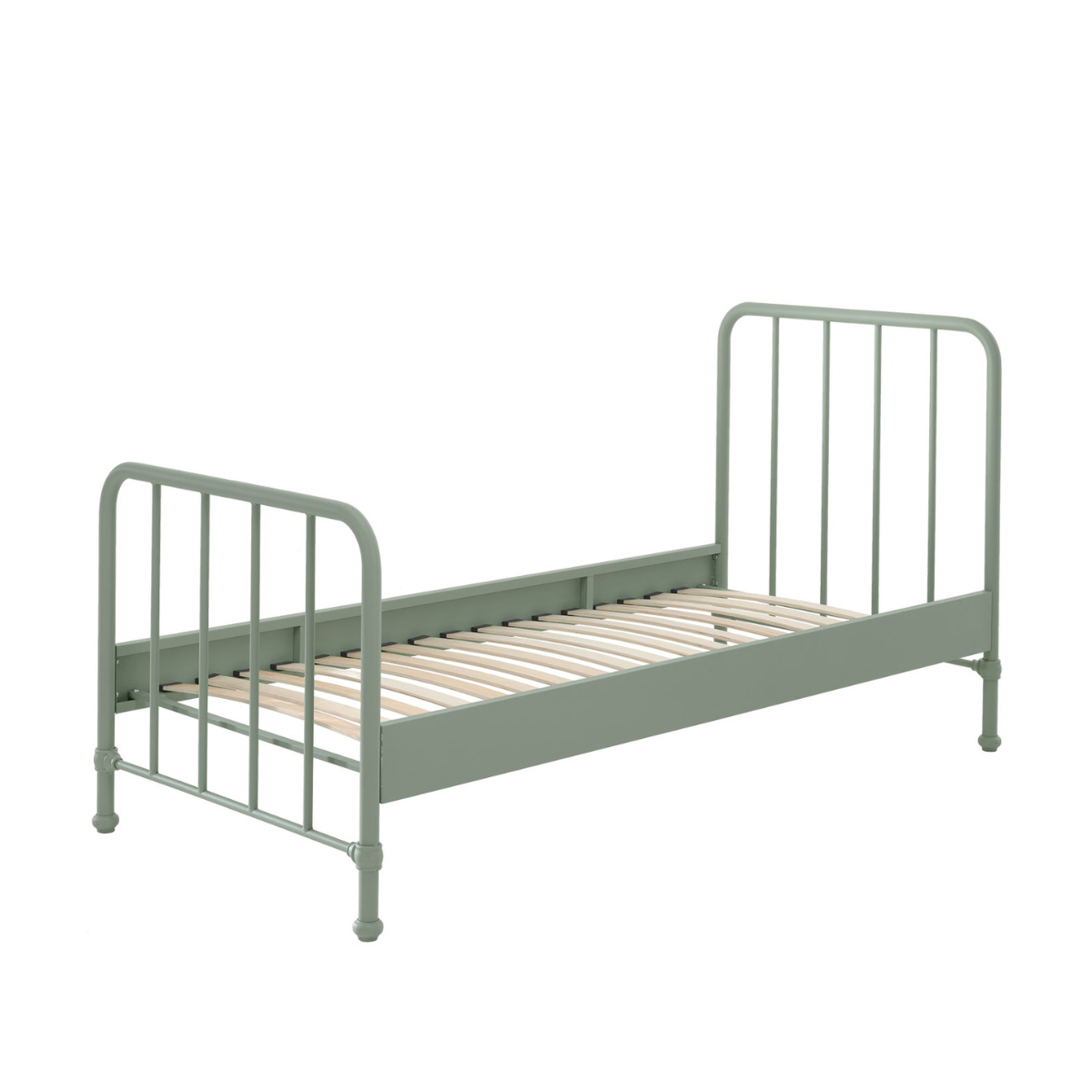 VIPACK BRONXX European single bed 90 X 200cm olive green