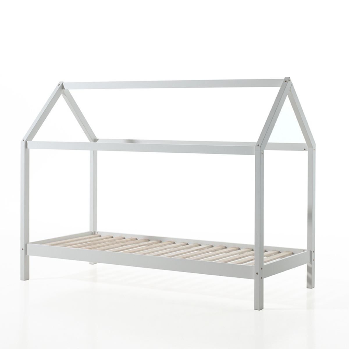 VIPACK DALLAS European single house bed 90 X 200cm without fence white