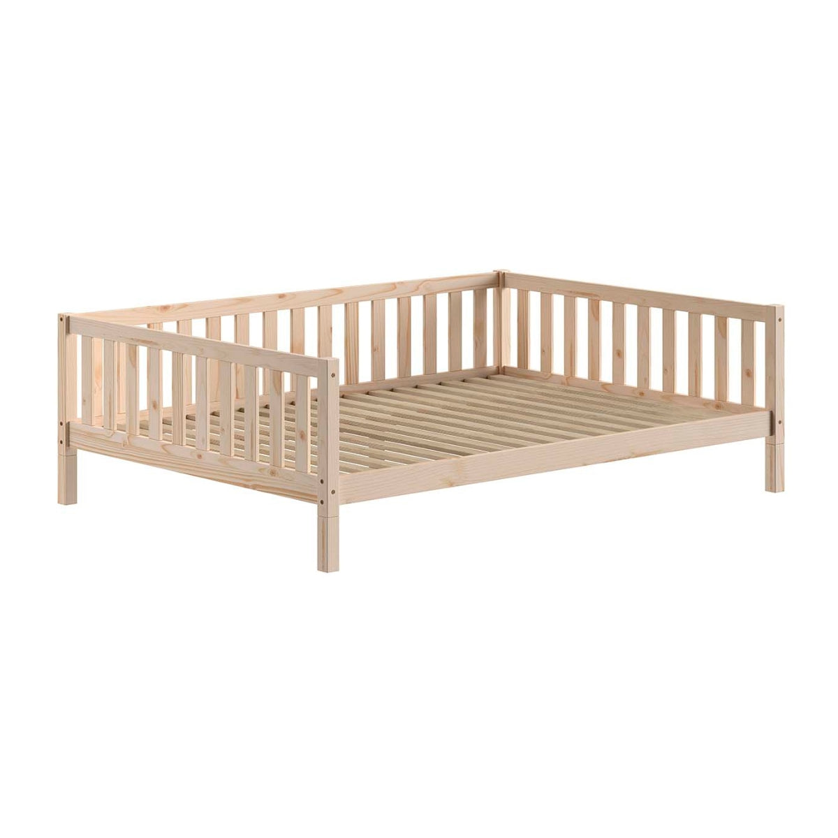 VIPACK DALLAS Double Floor Bed – Natural Pine