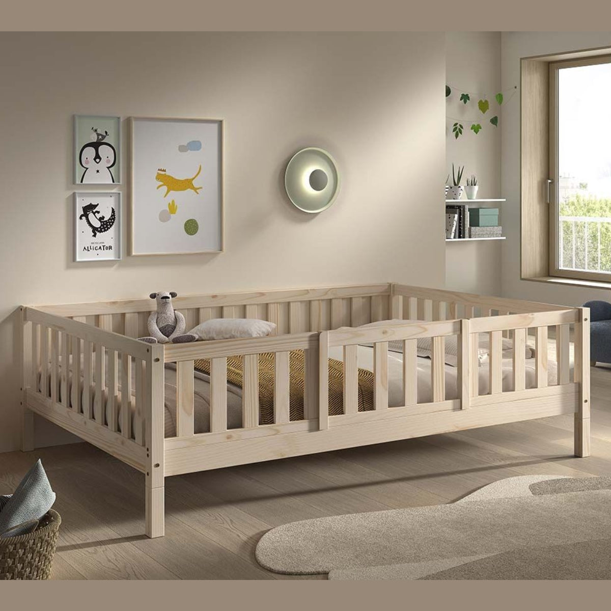 VIPACK DALLAS Toddler Bed Guard Natural