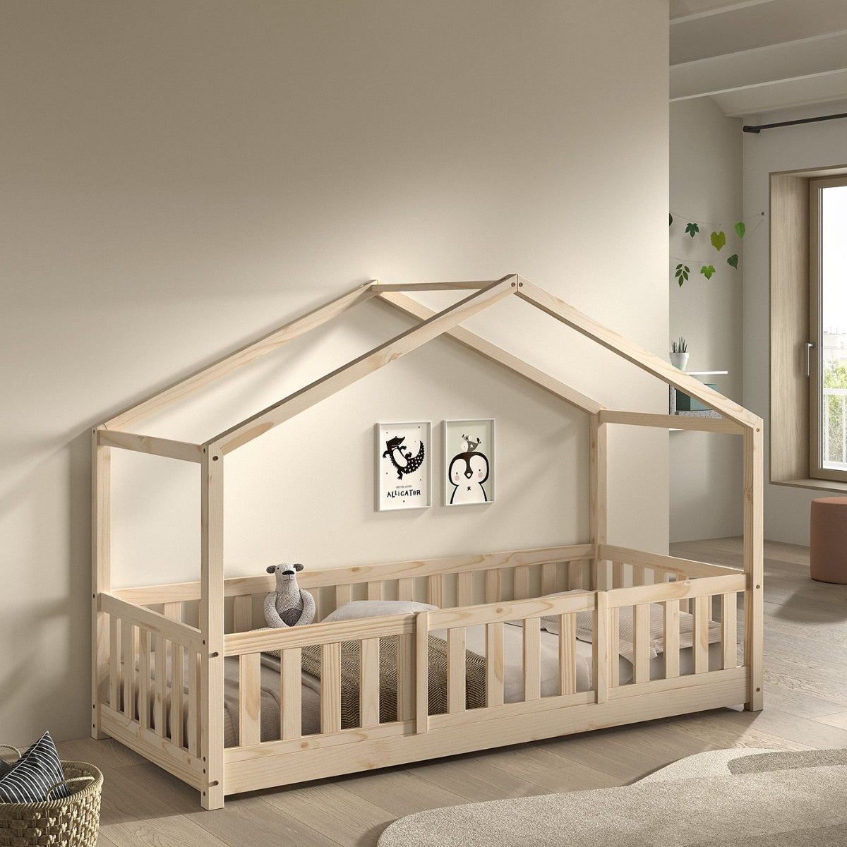 VIPACK DALLAS Toddler Bed Guard Natural