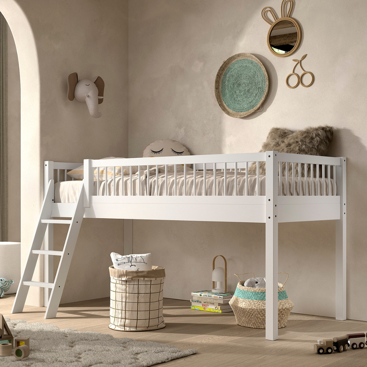 VIPACK FORREST European single mid sleeper 90 x 200 cm white