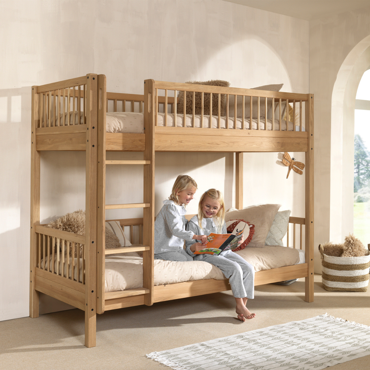 VIPACK FORREST European bunk bed 90 x 200cm oak