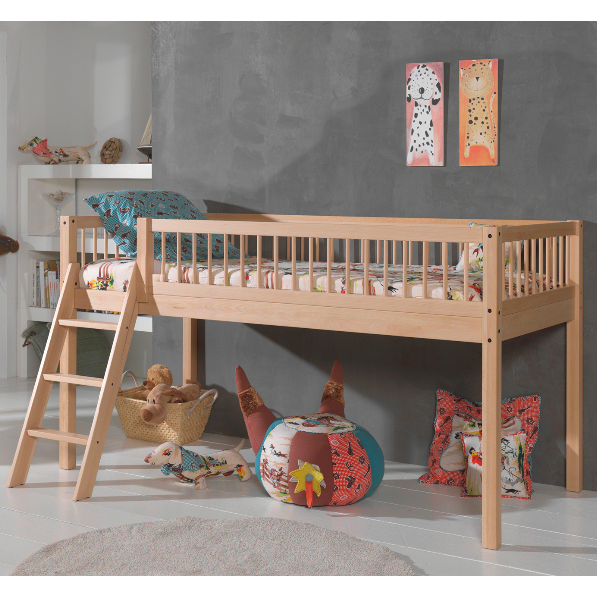 VIPACK FORREST European single mid sleeper 90 x 200 cm natural