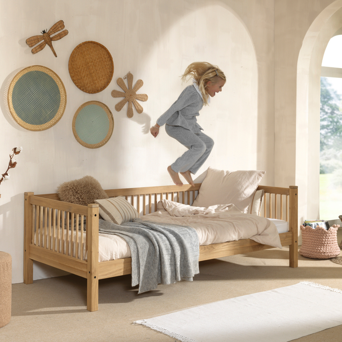 VIPACK FORREST European single cabin bed 90 X 200cm oak