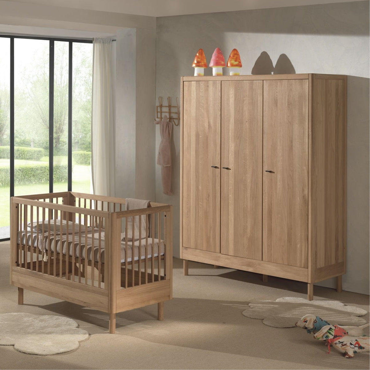 VIPACK FORREST 3 Door Wardrobe - Oak